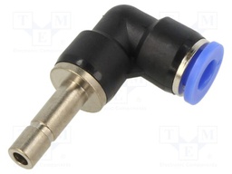 Push-in fitting; -0.95÷15bar; nickel plated brass,PBT; BLUELINE