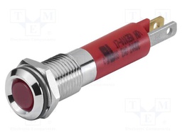 Indicator: LED; flat; green; 24VAC; Ø8mm; connectors 2,8x0,8mm