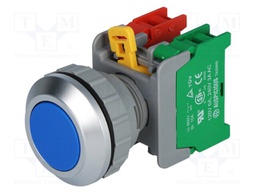 Switch: push-button; Stabl.pos: 1; NC + NO; 30mm; blue; IP65; Pos: 2
