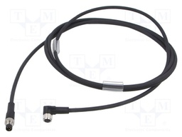 Connection lead; M8; PIN: 4; 2m; plug; 30VAC; 4A; -25÷80°C; IP65/IP67