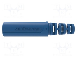Laboratory connector: 4mm banana; socket; 30VAC; 60VDC; 32A; blue
