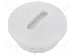Stopper; PG9; IP56; Mat: polyamide; Body: light grey; Thread: PG; 6mm