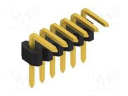 Connector: pin strips; pin header; male; PIN: 6; 1.27mm; THT; 1x6