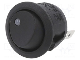 ROCKER; SPST; Pos: 2; OFF-ON; 20A/14VDC; black; LED; Rcont max: 50mΩ
