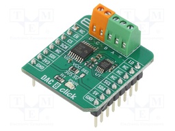 Click board; D/A converter; GPIO,I2C,SPI; 3.3/5VDC