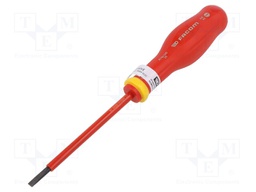 Screwdriver; insulated; slot; 4,0x0,8mm; Blade length: 100mm