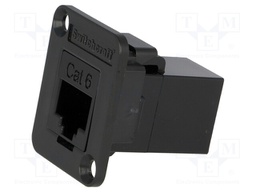 Coupler; EH; Cat: 6; RJ45 socket,both sides; Holes pitch: 19x24mm