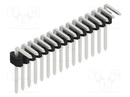 Connector: pin strips; pin header; male; PIN: 15; 1.27mm; THT; 1x15