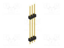 Connector: pin strips; pin header; male; PIN: 3; 2.54mm; THT; 1x3