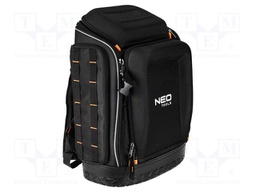 Backpack; tool case; black-orange; poliester 600D; 275x370x515mm
