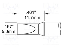Tip; chisel; 5mm; 366°C; for soldering station