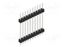 Connector: pin strips; pin header; male; PIN: 10; 2.54mm; THT; 1x10