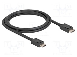 Cable; DisplayPort plug,both sides; DisplayPort 2.1; 1.8m; black