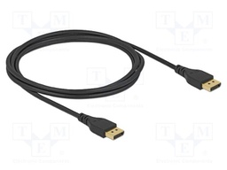 Cable; DisplayPort plug,both sides; DisplayPort 1.4; 2m; black