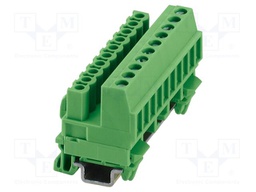 DIN rail connector, nominal cross section: 2.5 mm?, color: g