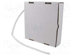 Heat shrink sleeve; glueless; 2: 1; 6.4mm; white; polyolefine
