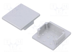 Cap for LED profiles; silver; ABS; Application: LINEA20