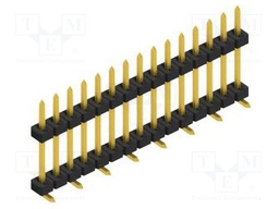 Connector: pin strips; pin header; male; PIN: 15; 2mm; SMT; 1x15