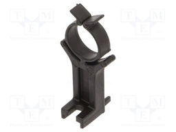 Harness Board Bundle Retainer, M3 Screw Mount, Nylon 6.6, Black, 12.7mm Dia, 27.2mm Standoff Height