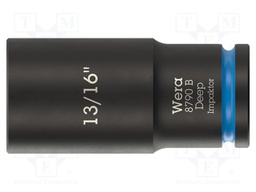 Socket; 6-angles,inch,socket spanner,impact; HEX 13/16"; 3/8"