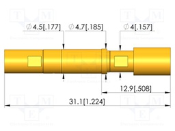 Test needle; plug-in