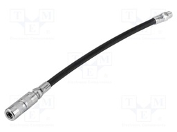 Grease gun hose; Ø: 11mm; L: 300mm; zinc plated steel; 4-jaws tip