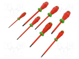 Phillips,slot; Chrom-vanadium-molybdenum steel; 7pcs.