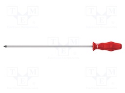 Screwdriver; square; #2; Blade length: 300mm; Overall len: 405mm