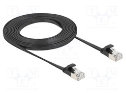 Patch cord; U/FTP; Cat: 6a; RJ45 plug,both sides; 3m; PVC; black