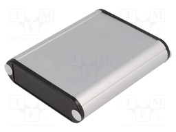 Enclosure: with panel; 1455; X: 71mm; Y: 80mm; Z: 19mm; aluminium