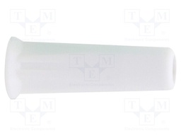 Socket; 4mm banana; 36A; white; nickel plated; soldered; -20÷80°C