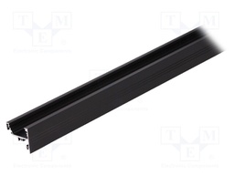 Profiles for LED modules; angular; black; L: 1m; aluminium; 30/60°
