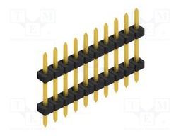 Connector: pin strips; pin header; male; PIN: 10; 2mm; THT; 1x10