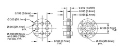 Insulating distance; polyamide 66; natural; UL94V-2; TO18