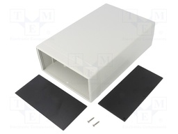 Enclosure: with panel; 1598; X: 160mm; Y: 250mm; Z: 76mm; ABS; grey
