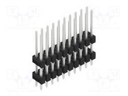 Connector: pin strips; pin header; male; PIN: 20; 2.54mm; THT; 2x10