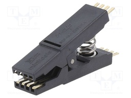 Test clip; PIN: 8; black; gold-plated; Application: DIL; max.150°C