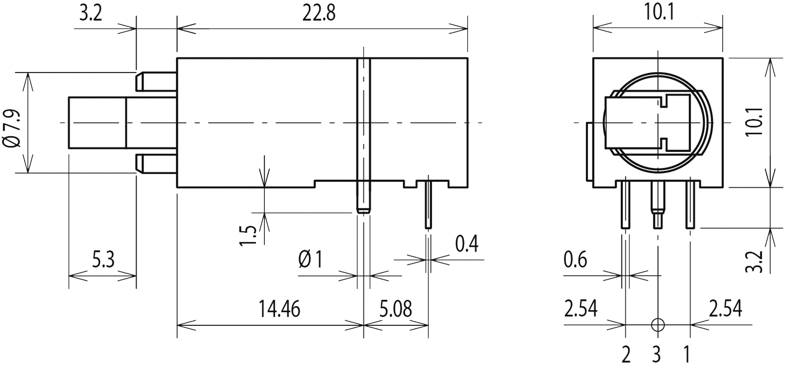 Switch: toggle; Pos: 2; SPDT; ON-ON; 0.5A/60VAC; 0.5A/60VDC