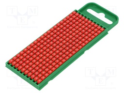 Markers for cables and wires; Label symbol: +; 0.8÷2.2mm; red
