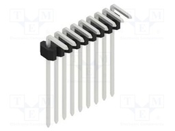Connector: pin strips; pin header; male; PIN: 9; 1.27mm; THT; 1x9
