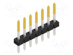 Connector: pin strips; pin header; male; PIN: 7; 2mm; THT; 1x7; 100V