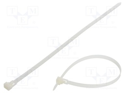 Cable tie; multi use; L: 300mm; W: 7.6mm; polyamide; 222N; natural