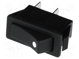 ROCKER; SPST-NO; Pos: 2; ON-OFF; 16A/250VAC; black; none; Body: black