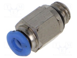Push-in fitting; straight; M6; -0.95÷10bar; 3mm