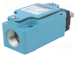 Limit switch; plunger with metal roller Ø12,4mm; NO + NC; 100mA