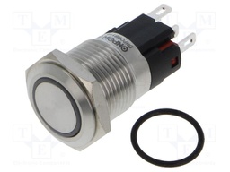 Switch: vandal resistant; Pos: 2; SPDT; 0.5A/220VAC; IP40; ON-(OFF)