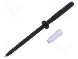 Measuring probe; 1A; black; Socket size: 4mm; Overall len: 122mm