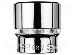 Socket; 6-angles,socket spanner; HEX 32mm; 1/2"