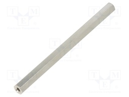 Screwed spacer sleeve; Int.thread: M3; 85mm; hexagonal; brass