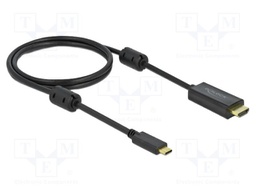 Cable; HDMI plug,USB C plug; HDMI 2.0,High Speed; Len: 1m; black